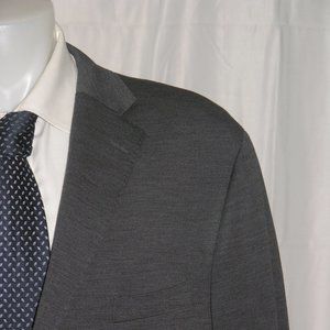 Culturata x Hickey Freeman Grey Melange Custom Two Button Jersey Blazer 48R NWT